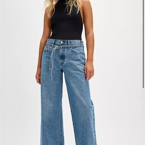 Levi's Blue Flare Wide Leg Jeans